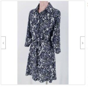 Snakeprint Shirt dress Black and White Sz 4 - EUC